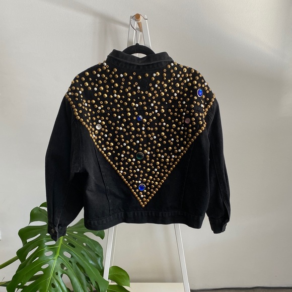 Jackets & Blazers - Studded One of a Kind Denim Festival Jacket